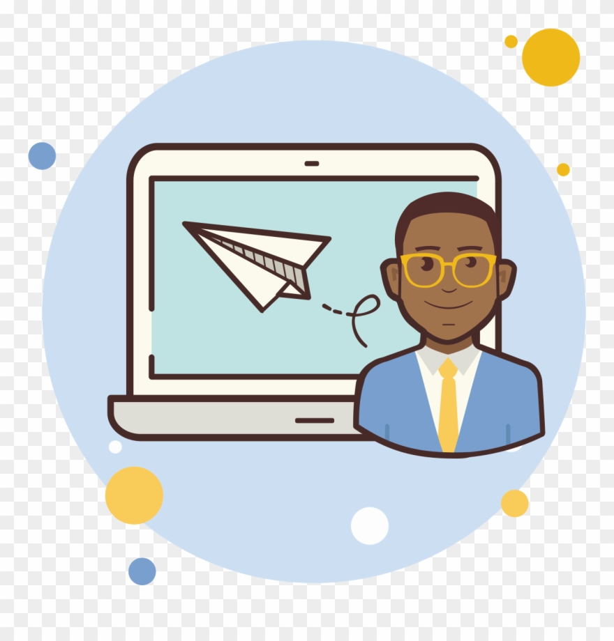 Avião De Papel De Homem Portátil Icon - Icon Clipart