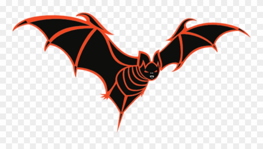 Black And Orange Bat Png - Trick Or Treat Bats Clipart