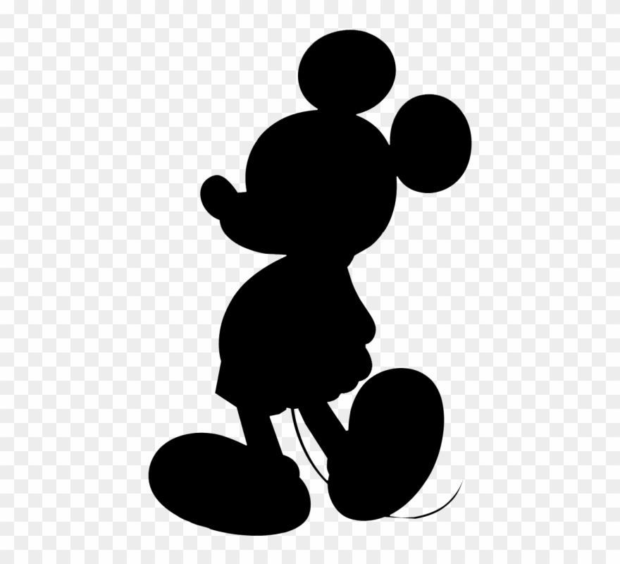 Mickey Mouse Silhouette Clipart Mickey Mouse Minnie - Mickey Silhouette - Png Download
