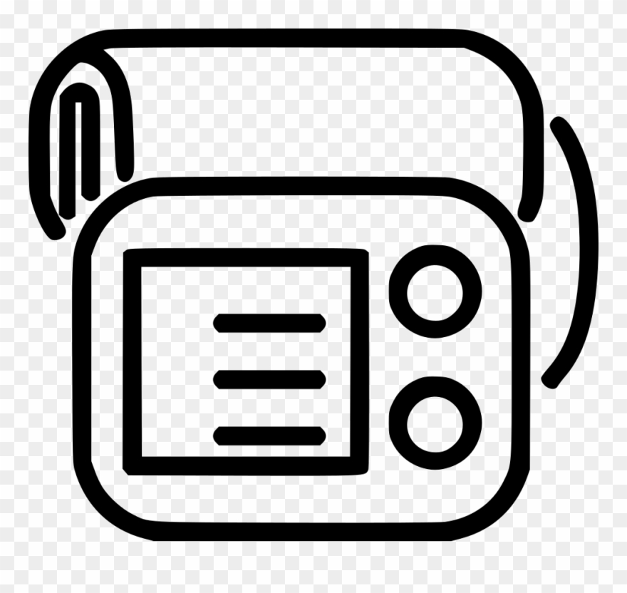 Clip Art Black And White Library Blood Pressure Cuff - Blood Pressure Cuff Icon - Png Download