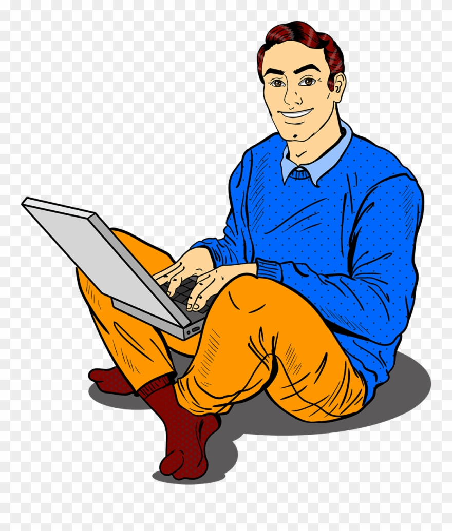 Your Website Is Your Marketing Cornerstone - Sitting Clipart