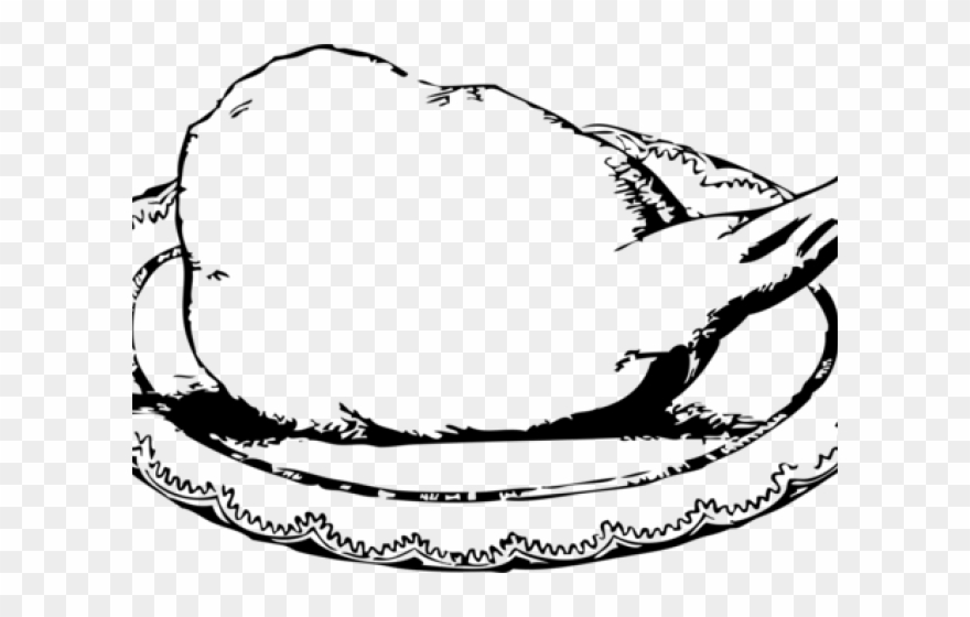Mutton Clipart Turkey Meal - Mutton In Black And White - Png Download