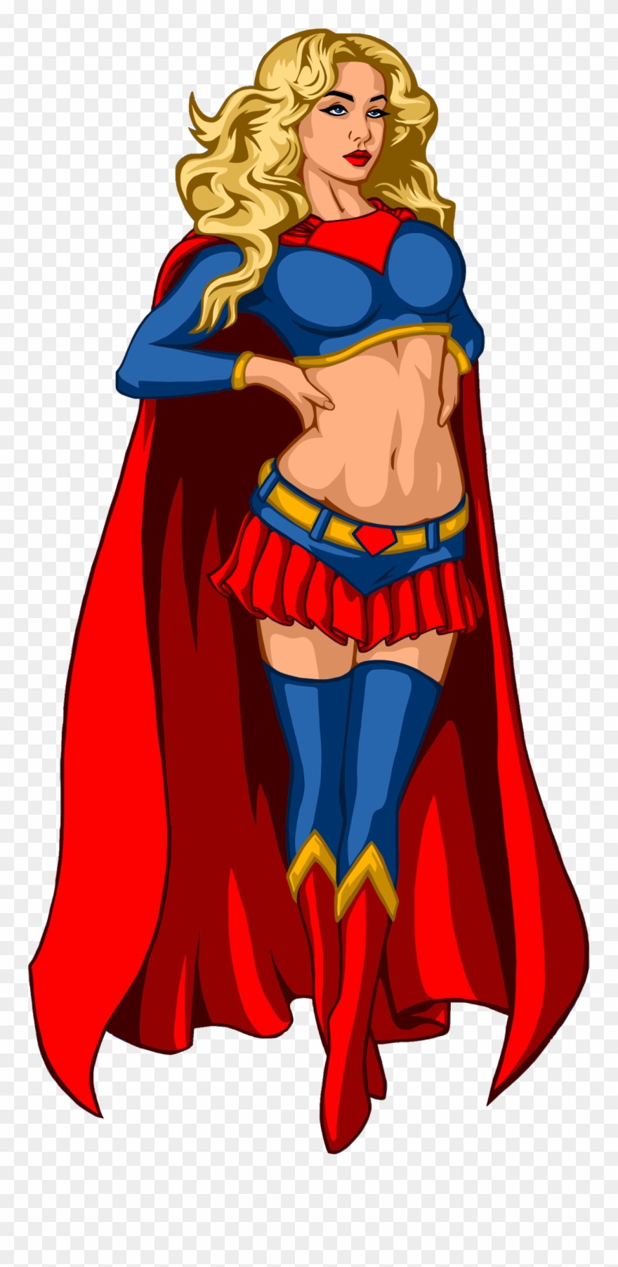 Big Image - Female Public Domain Superheroes Clipart