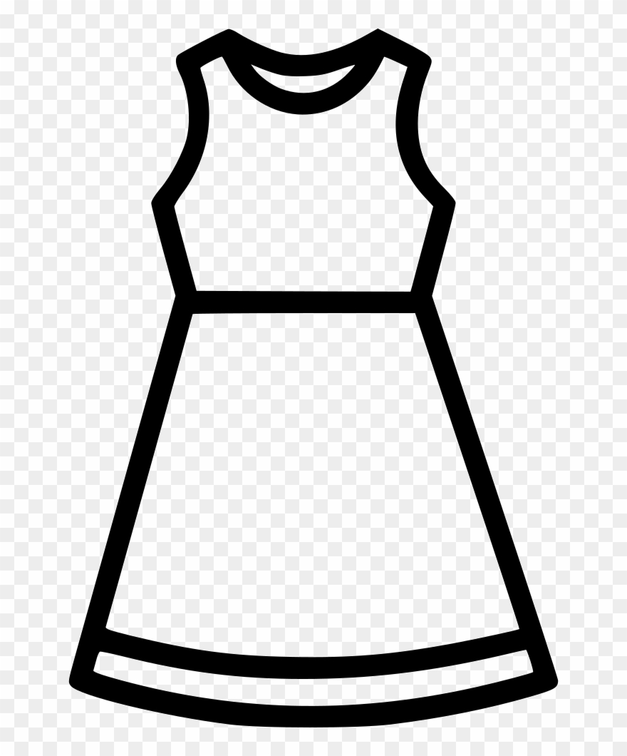 Cloth Dress Fashion Women Tunics Frock Svg - Dress Icon Png Free Clipart