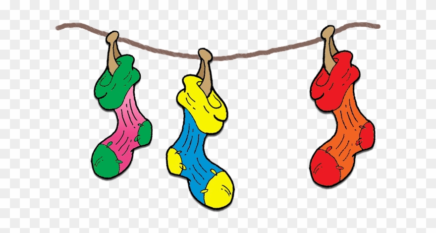 I Had Seen A Pattern For Some Pompom Socks And Thought - Sock Clipart