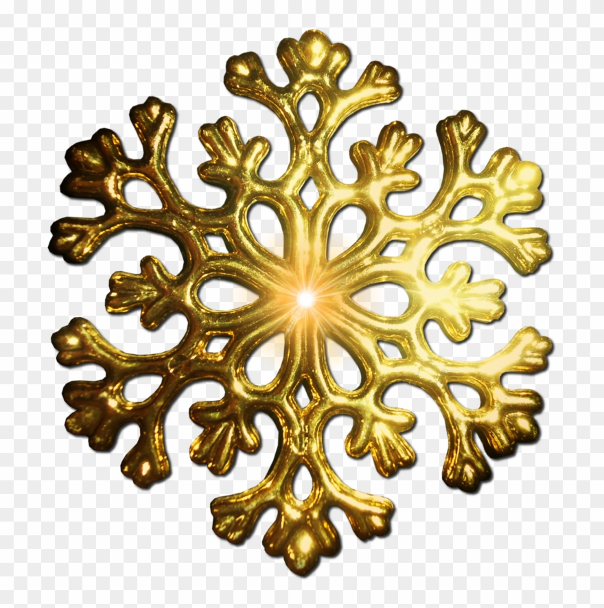 Gold Snowflake Png Clip Art Freeuse Download - Gold Snowflake Png Transparent Png