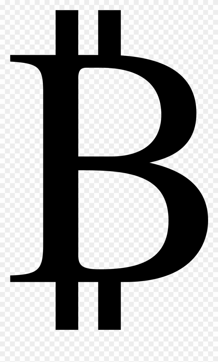 Black Dollar Sign - Bitcoin Currency Symbol Clipart