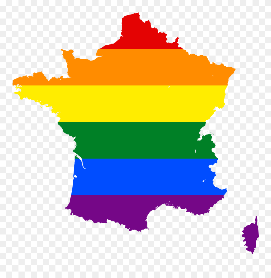 France Flag And Gay Flag Clipart