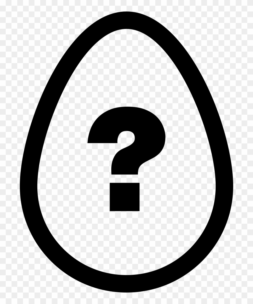 Egg Outline With Question Sign Inside Comments - 1 With A Circle Around Clipart