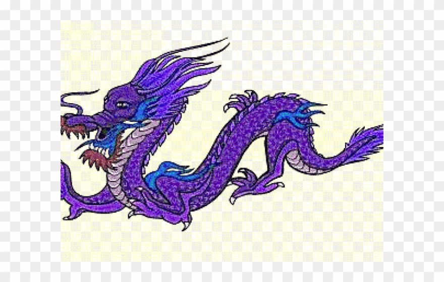 Chinese Dragon Clipart Transparent - Chinese Dragon Transparent Purple - Png Download