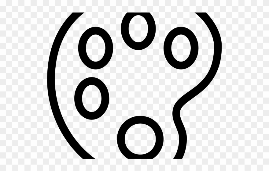 Palette Clipart Paint Holder - Circle - Png Download