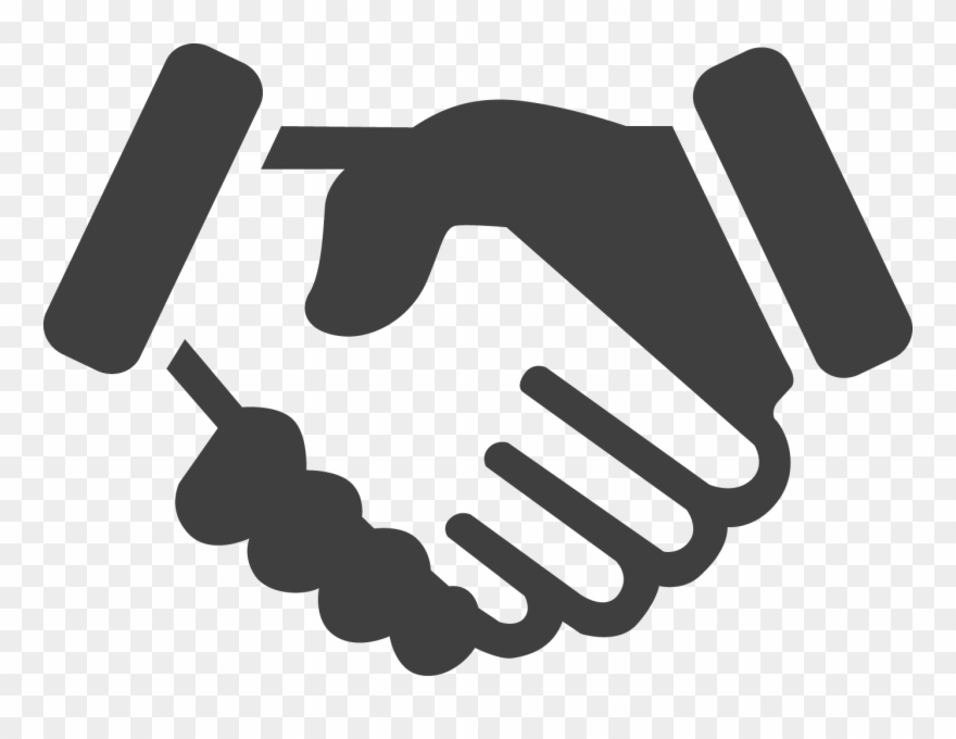 Handshake Clipart Helping Hand - Shake Hands Icon Grey - Png Download