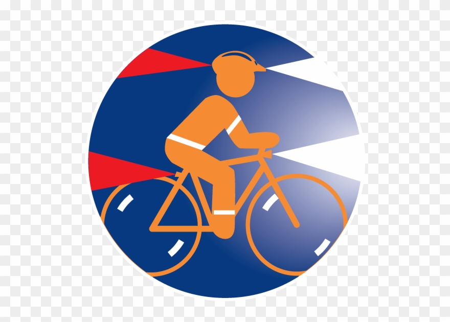 Wear A Helmet And Use Lights - Bicycle Clipart