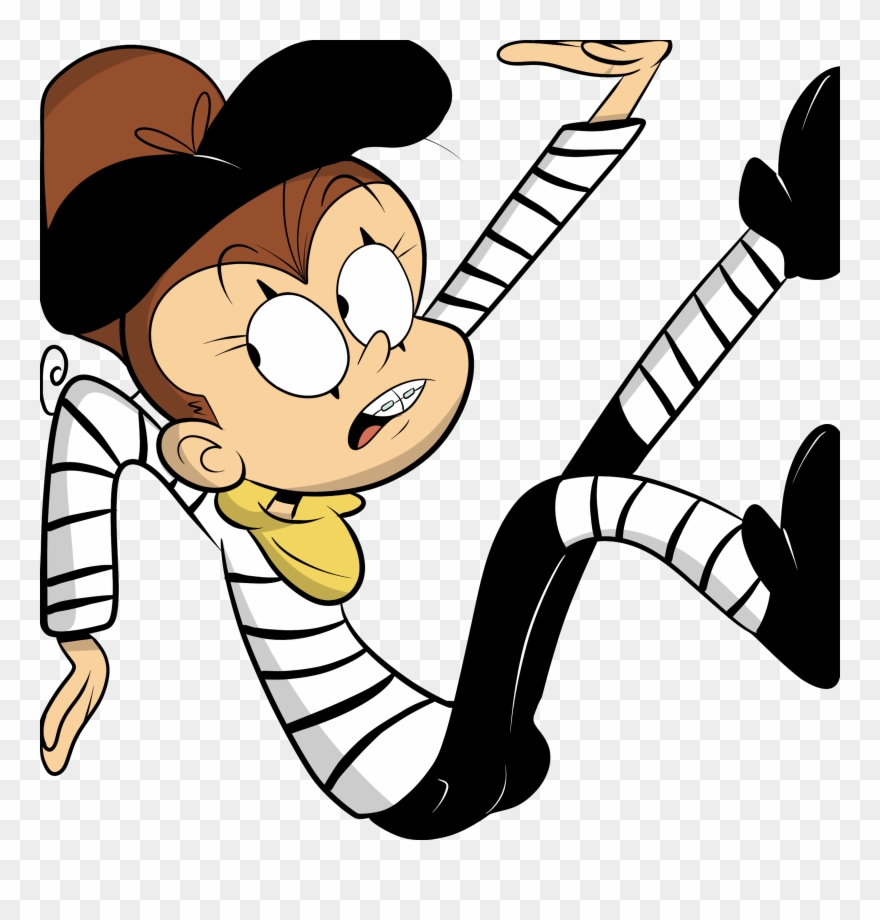 Mime Drawing Drama Line - Loud House Lucy Butt Clipart