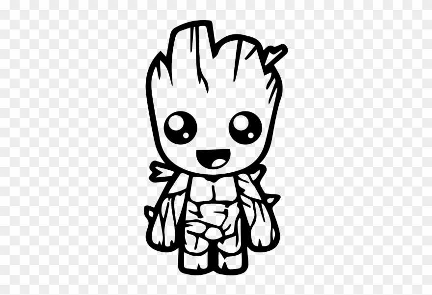 Pegatina Groot Guardianes De La Galaxia - Dibujos De Baby Groot Clipart