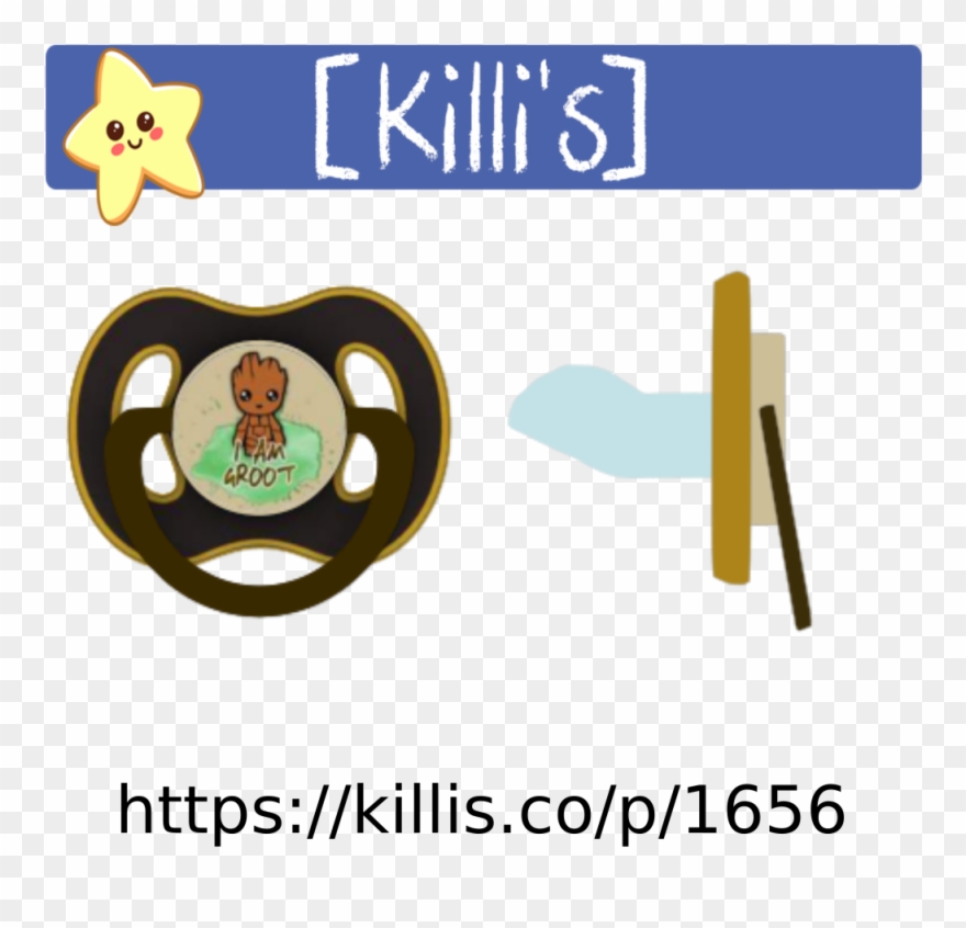 [killis] Pacifier Theme > I Am Groot - Pacifier Clipart