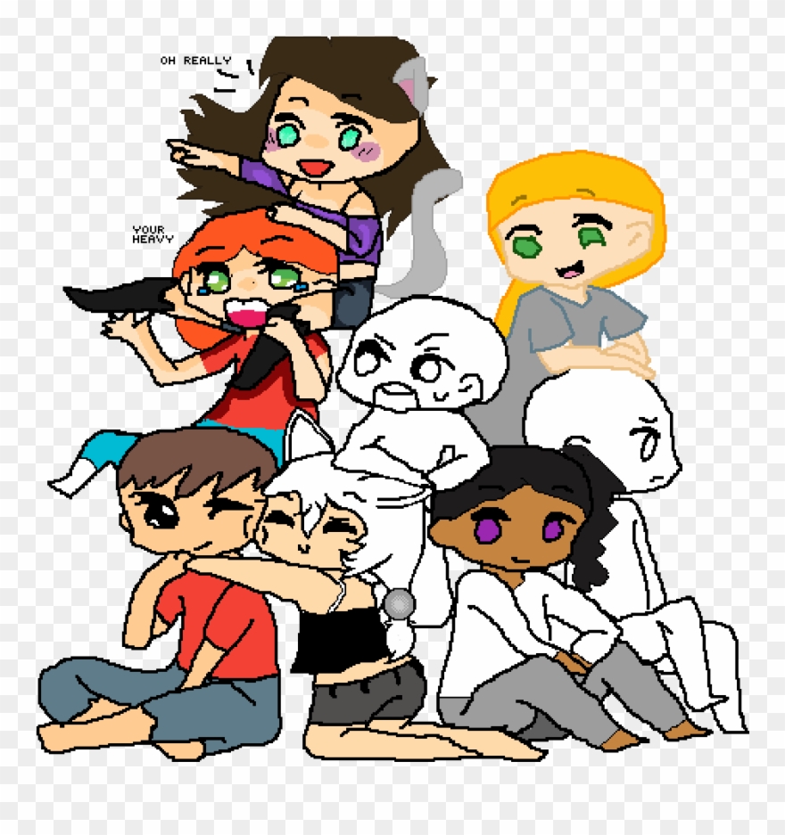 Friends In Weid Places - Cartoon Clipart