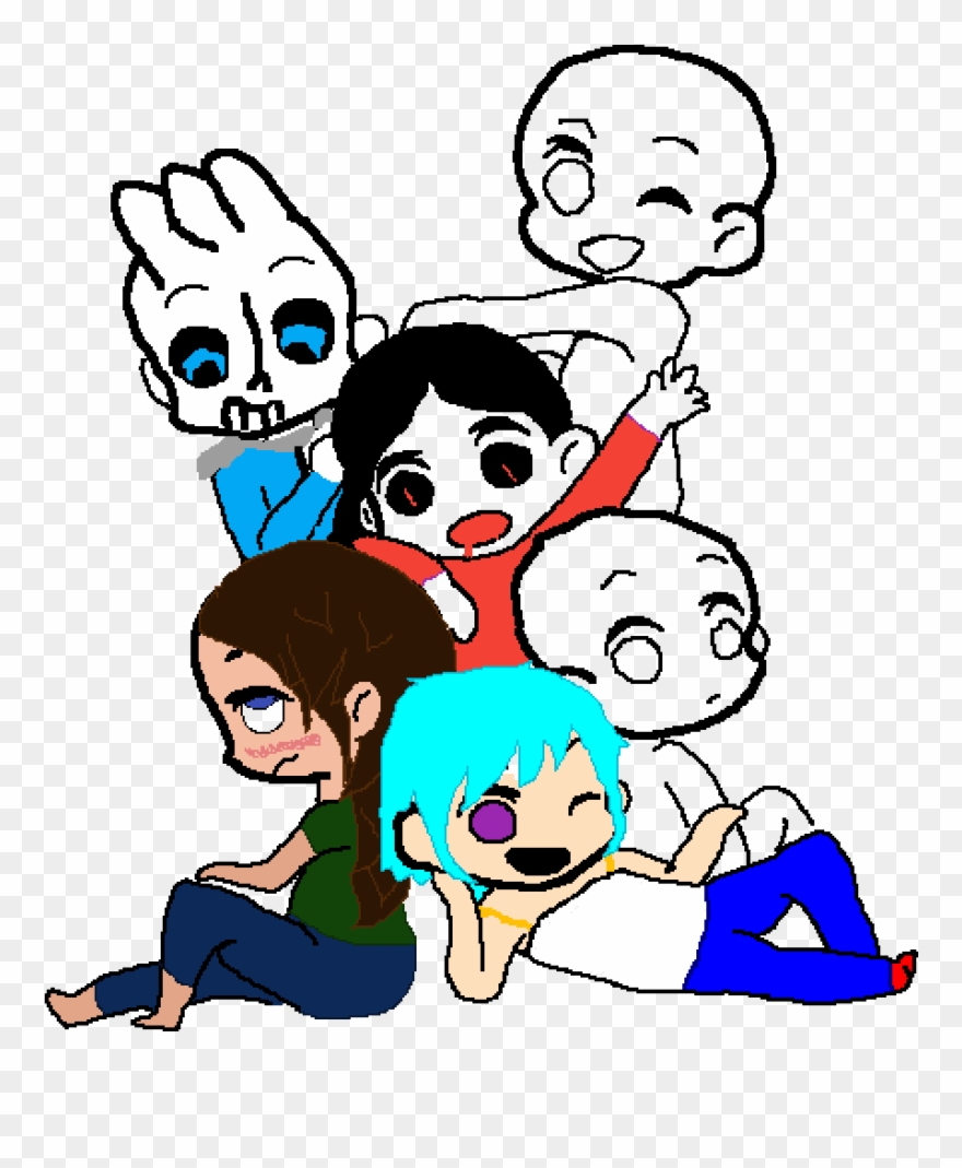 Friends Collab - Drawing Clipart