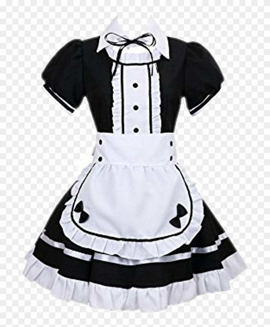 Costume Maid Cosplay French Apron Dress Halloween Anime Clipart