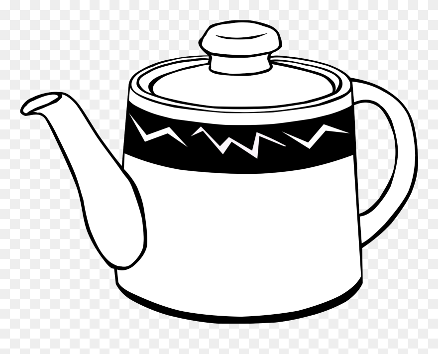 Net Clip Art Fast Food Dishes Ff Menu Black White - Kettle Black And White - Png Download