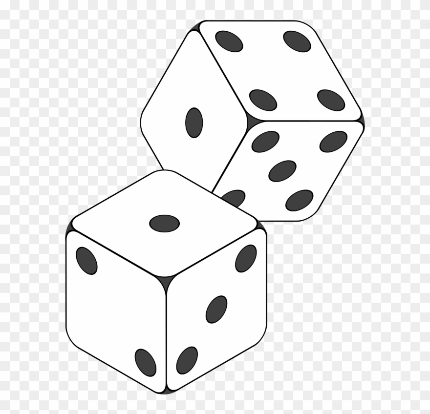 Dice Clip Art Border Clipart Free Clipart Images - 2 Dice - Png Download