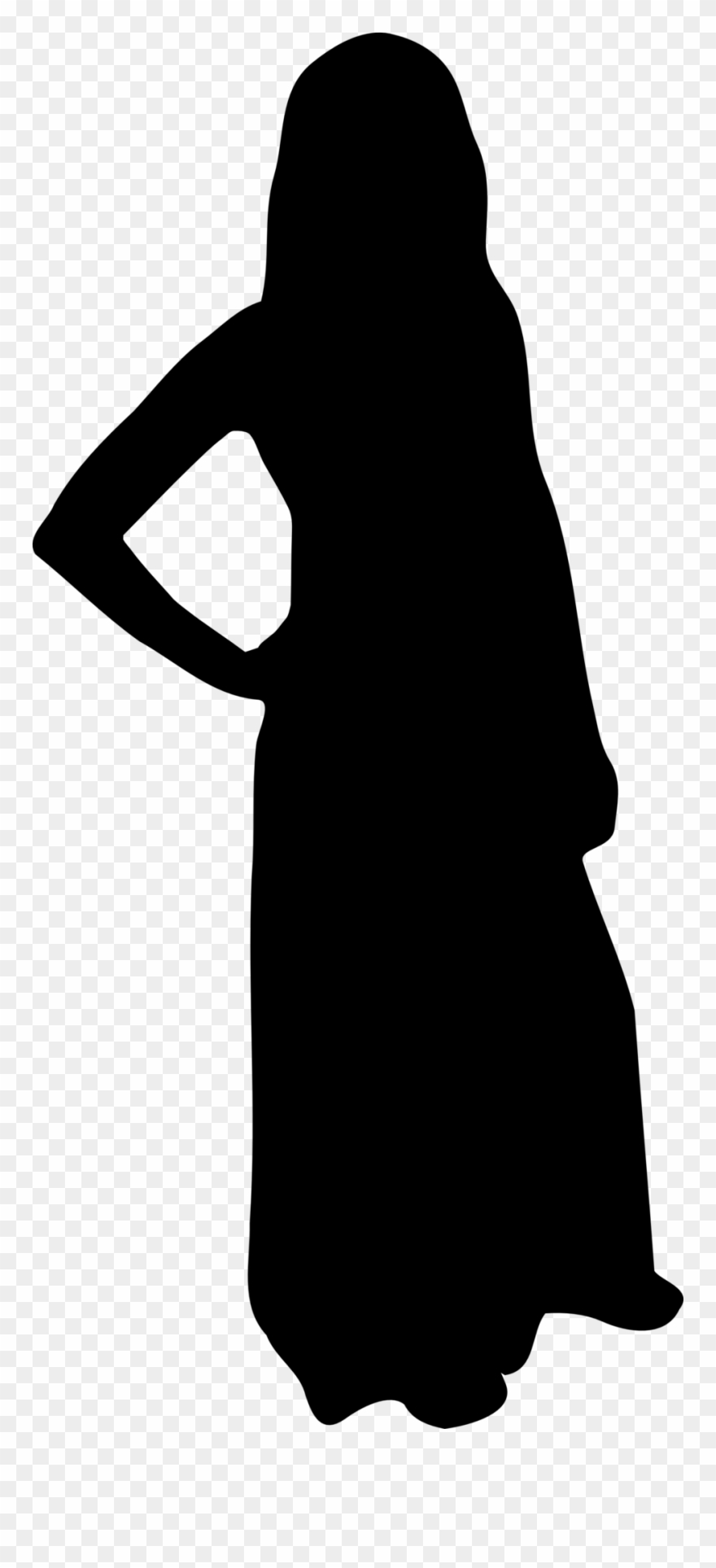 Wizard Clipart Shadow - Muslim Woman Silhouette - Png Download