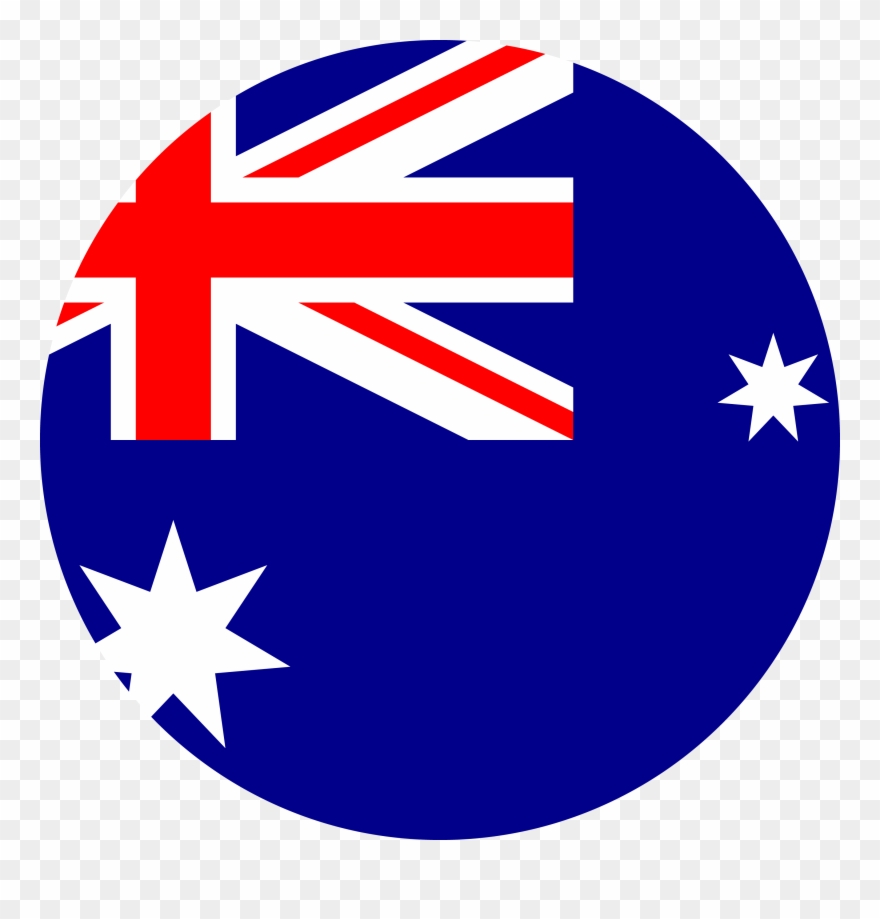 Australia Clipart Transparent Background - Australia Flag Round Png