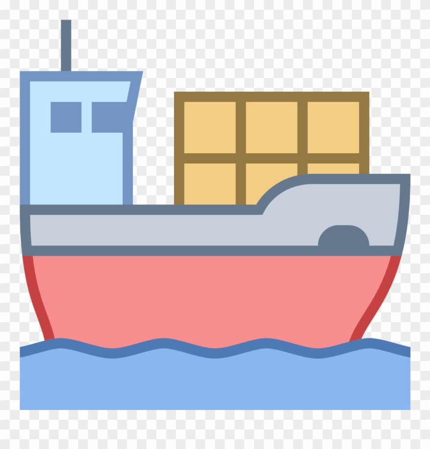 Cargo Ship Icon Clipart