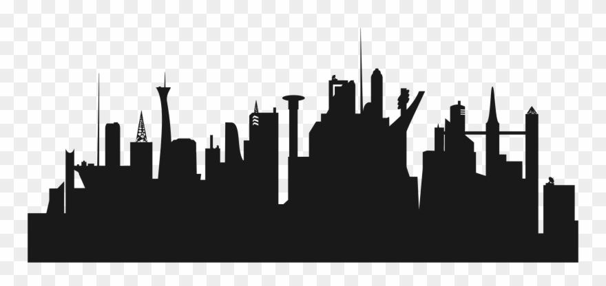 Cityscape Clipart Dark City - New Orleans Skyline Silhouette Vector - Png Download