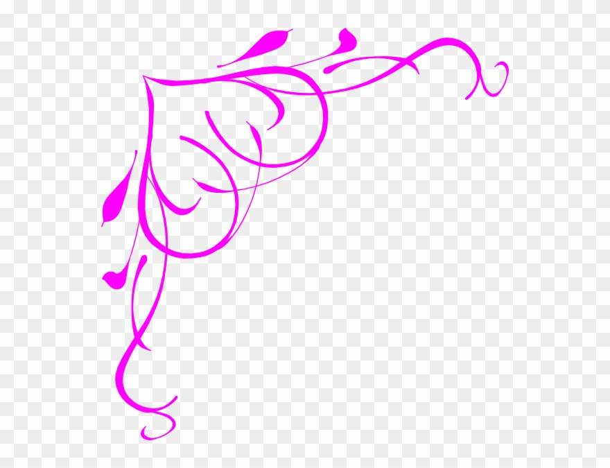 Pink Heart Border Clip Art - Bridal Shower Border Clipart - Png Download