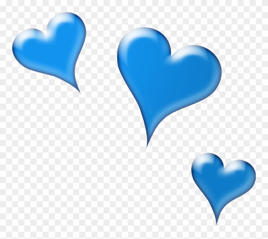 Hearts A Image - Clip Art Blue Hearts - Png Download