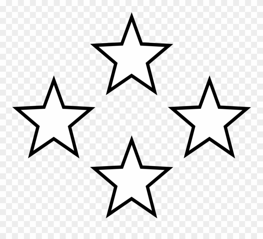Star Black And White White Stars Free Download Clip - Star Clipart - Png Download