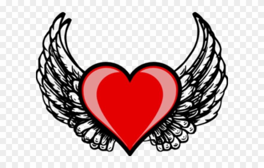 Love Heart With Wings Clipart
