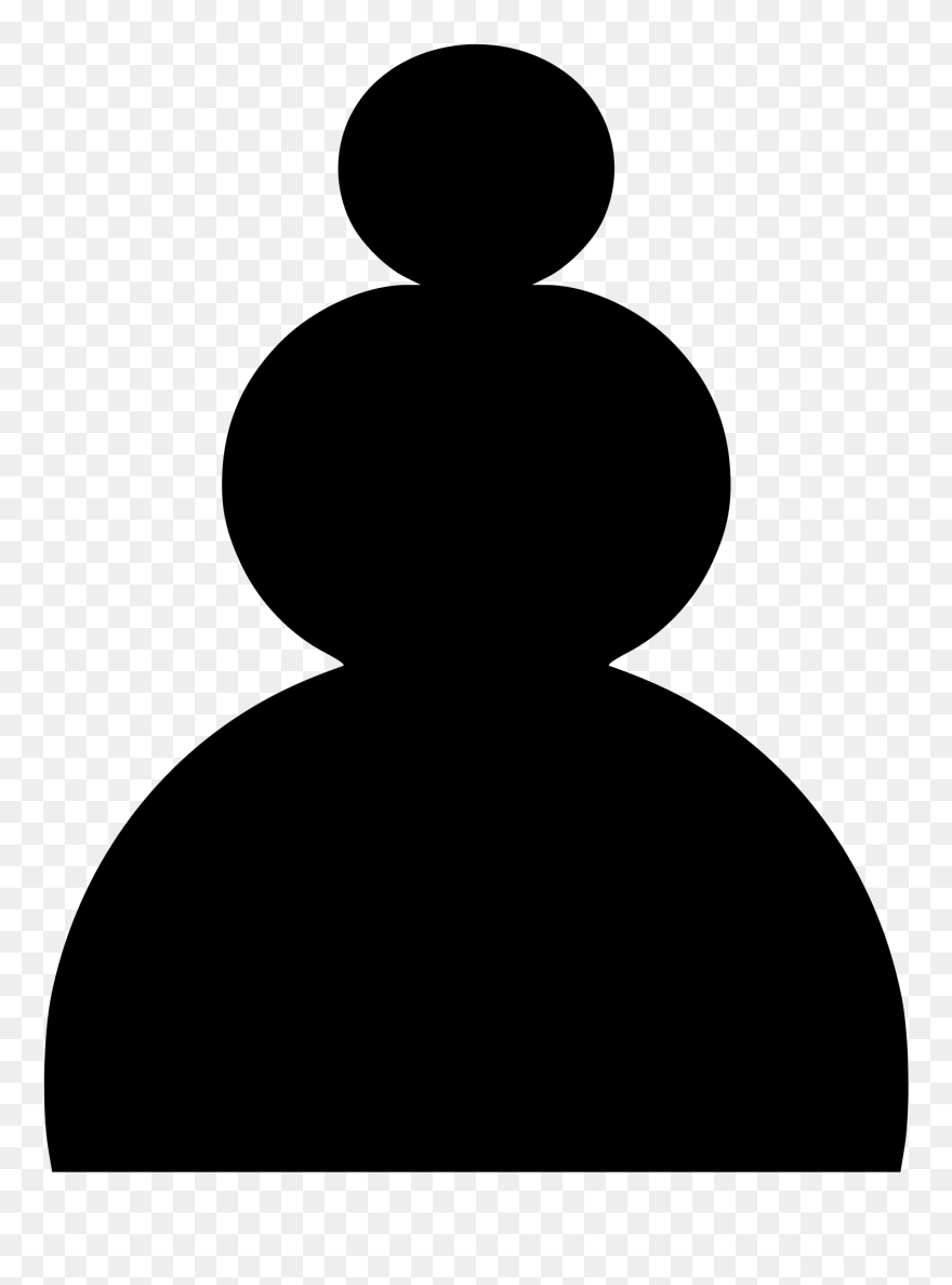 Chess Piece Pawn Queen Knight - Black Pawn Chess Png Clipart