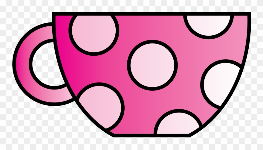 Tea Party Clipart Cup - Polka Dot Teacup Clipart - Png Download