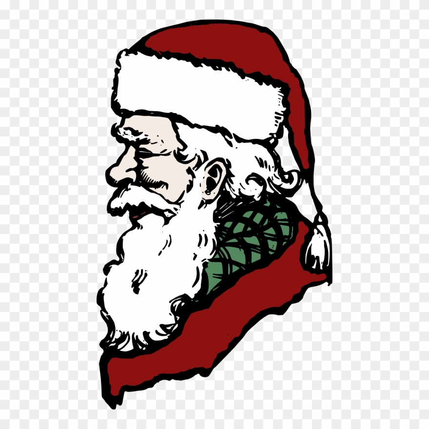 Back - Side View Of Santa Claus Clipart