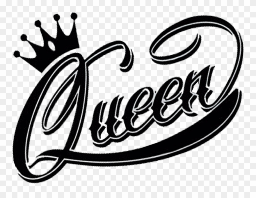 Vector Black And White Download Logo Queen Black And - Queen Wall Words Princess Crown Vinyl Sticker Kids Clipart