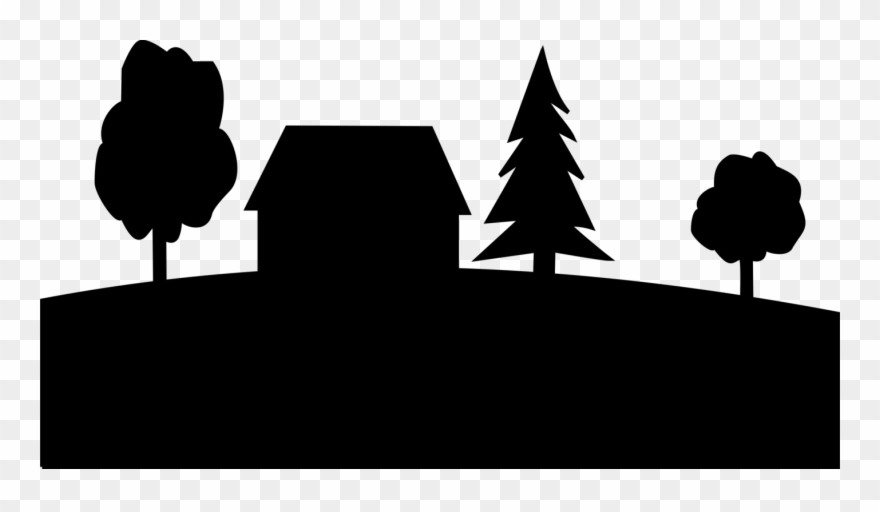 House Silhouette Skyline Building Art - 1st Year House Anniversary Clipart