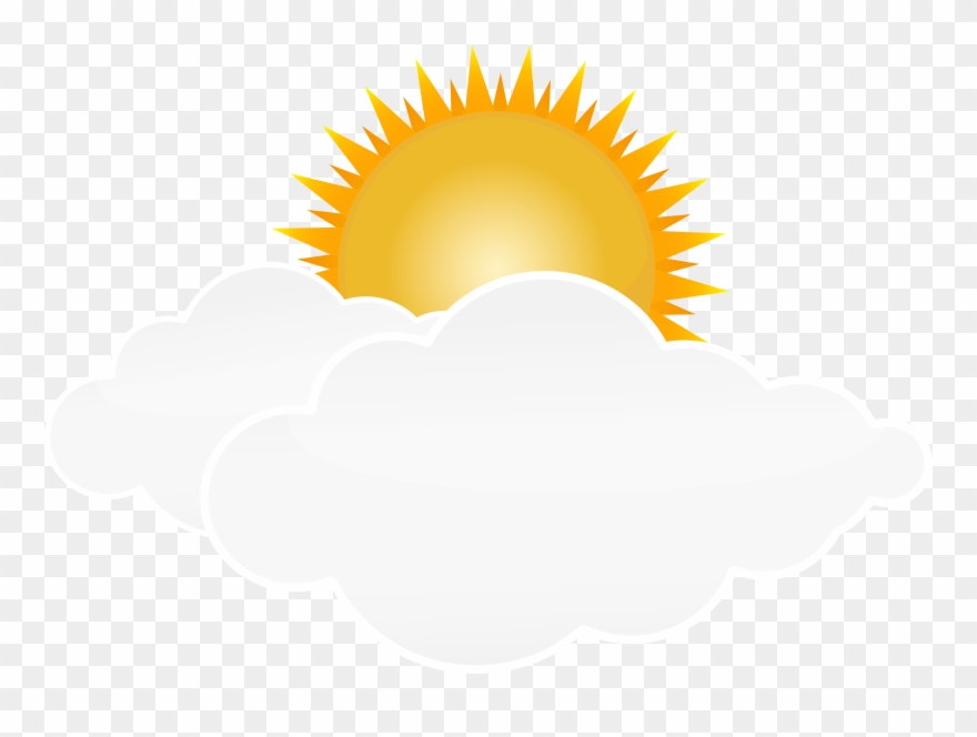 Clouds Clipart Clear Background - Sol Entre Nuvens Png Transparent Png