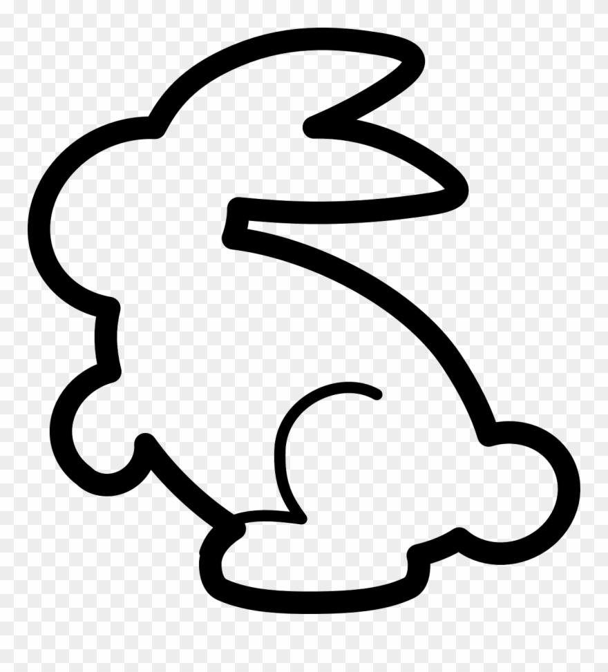 Hase Schwarz Weiß Clipart - Png Download