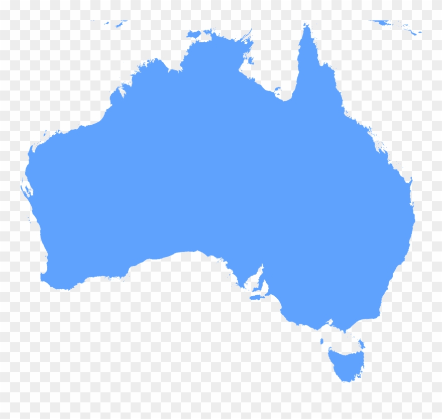 Continent Outline Clipart - Australia Map With Tasmania - Png Download