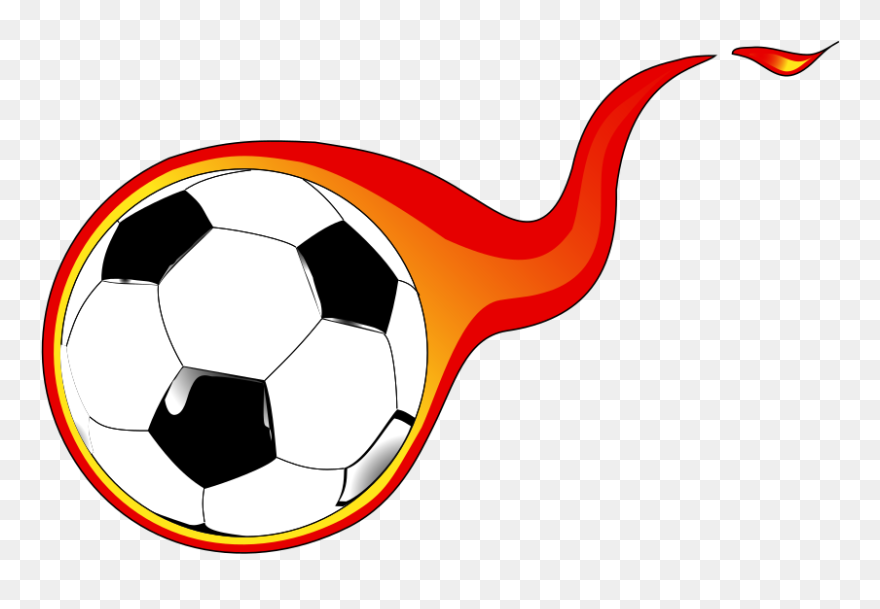 Kids Soccer Clip Art - Soccer Ball Fire Png Transparent Png