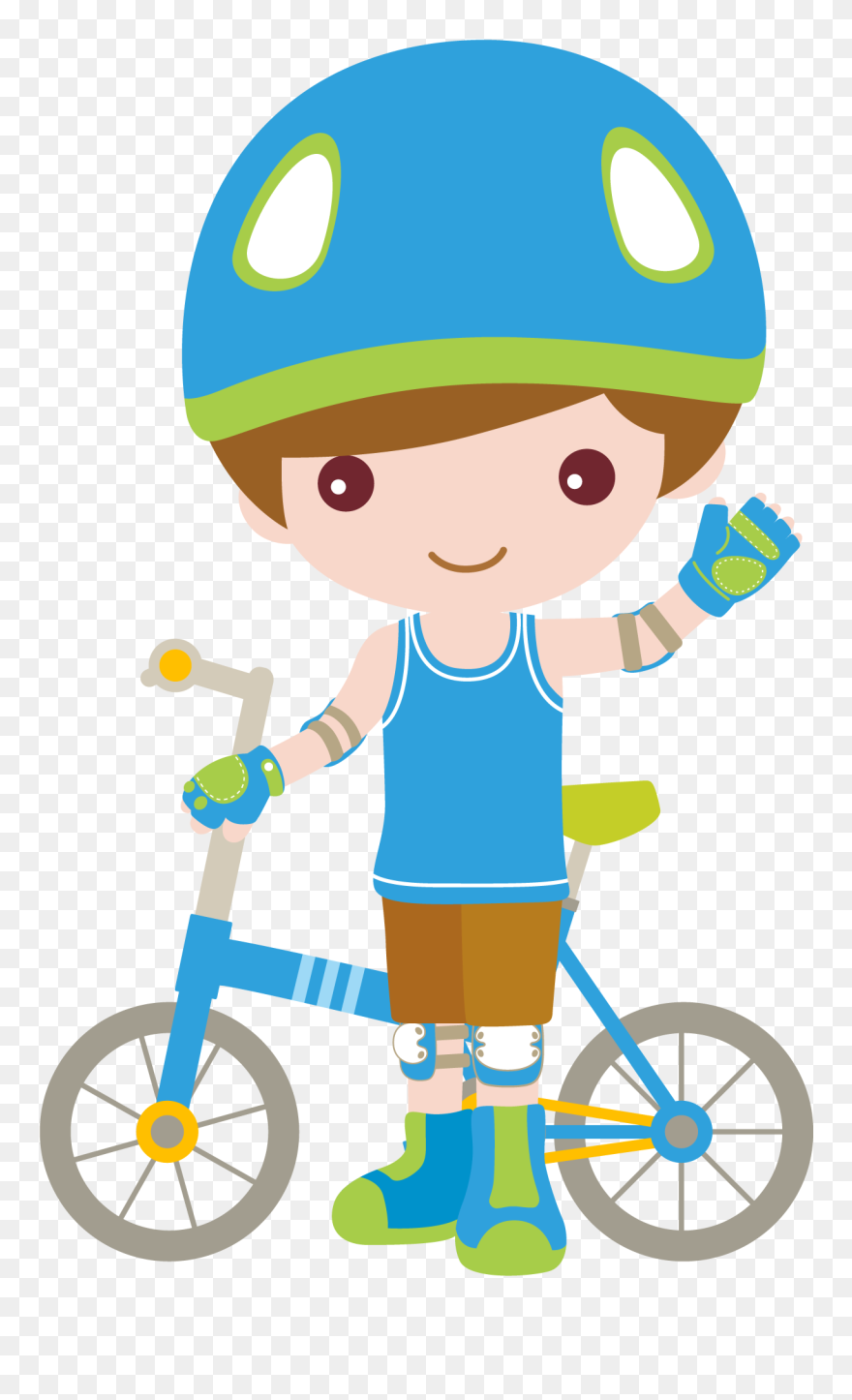 Boy Doll, Child Doll, Kids Bike, Theme Sport, Cartoon - Niños En Bicicleta Dibujo Png Clipart
