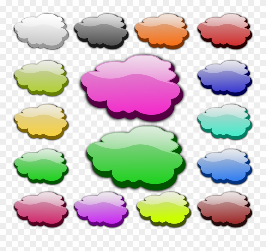 Sky With Clouds Clipart, Vector Clip Art Online, Royalty - Colorful Clouds Clipart - Png Download
