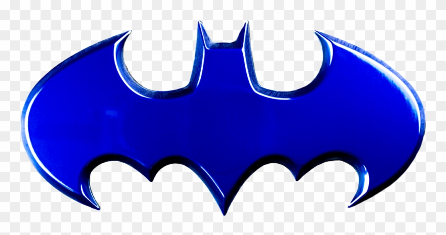 Batman Logo Blue Chrome Premium Fan Emblem By Fan Emblems - Pink Batman Logo Clipart
