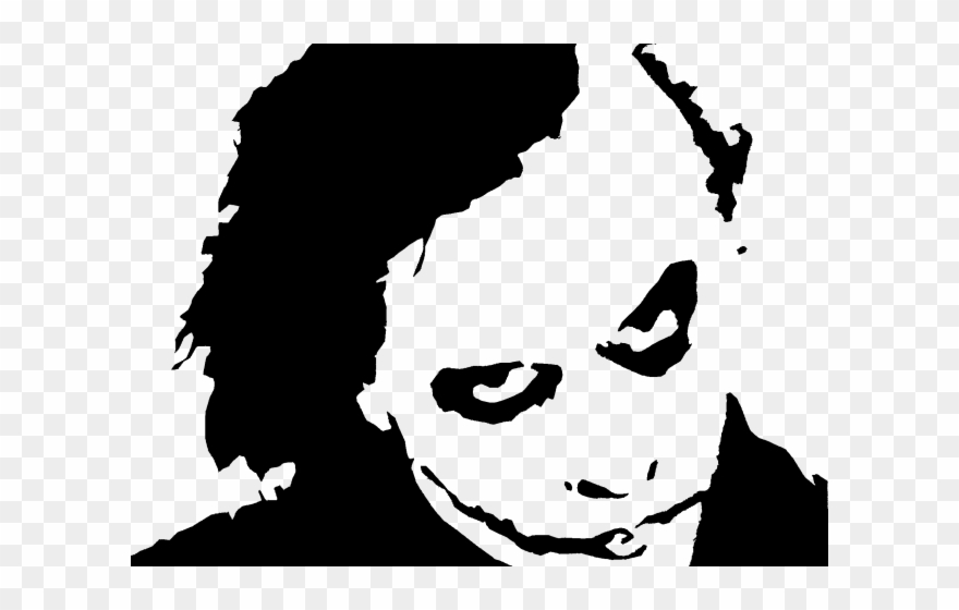 Harley Quinn Clipart Pumpkin Stencil - Black And White Joker Png Transparent Png