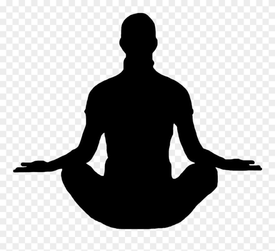 Meditation - Man Meditating Silhouette Png Clipart
