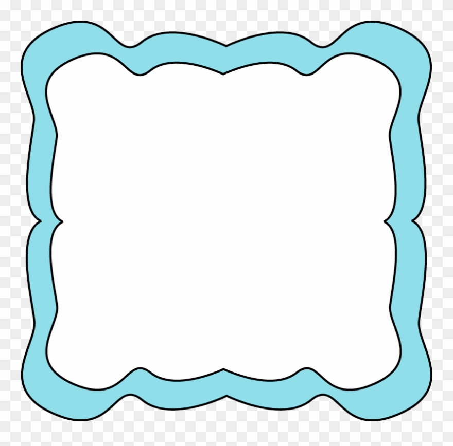 Blue Border Clipart - Frame Clip Art Black And White - Png Download