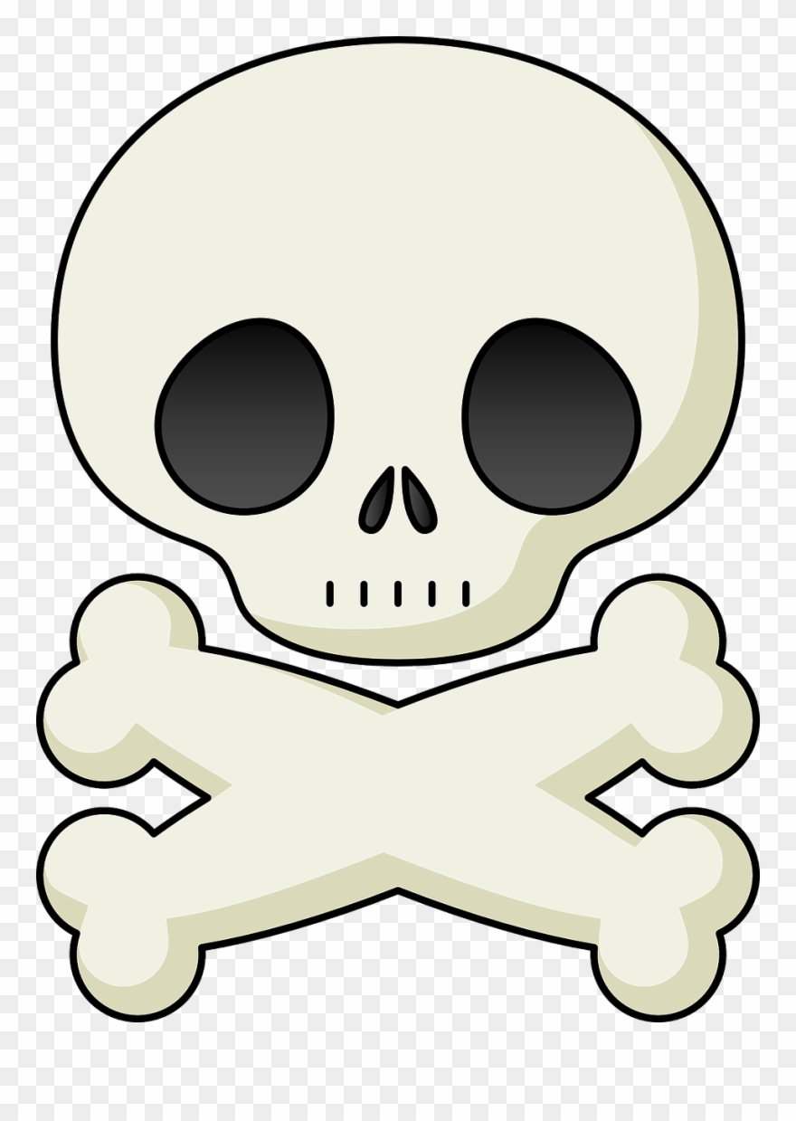 Skull Clip Art Background Free Clipart Images - Skull And Crossbones - Png Download