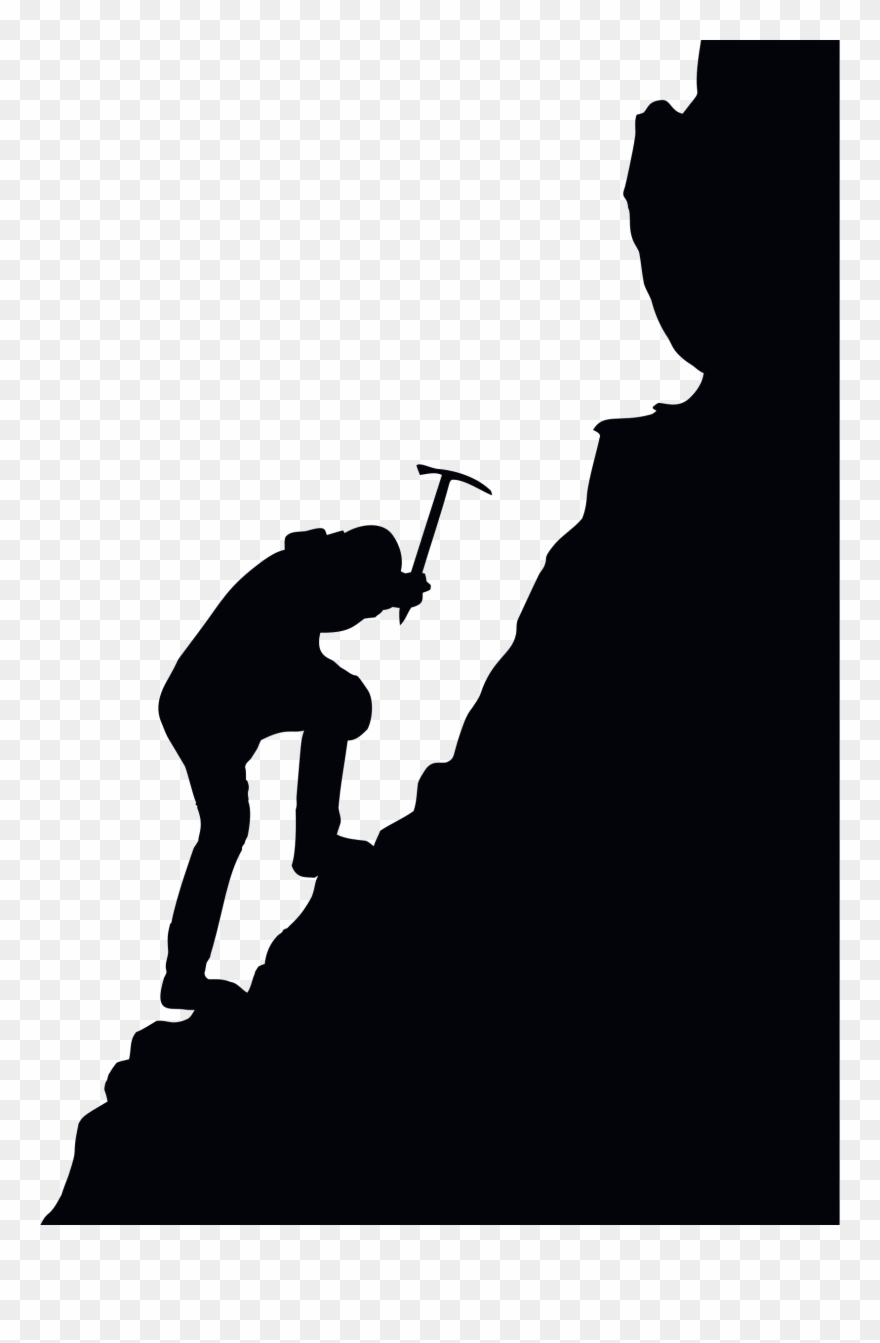 Download Mountaineering Silhouette Clipart Climbing - Mountaineering Clipart - Png Download